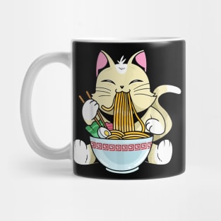 Cat Eating Spaghetti Mug